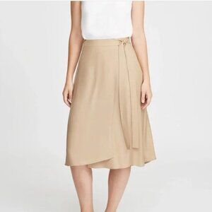 Cuyana Cupro/Tencel Wrap Skirt | Tan | EUC | LG